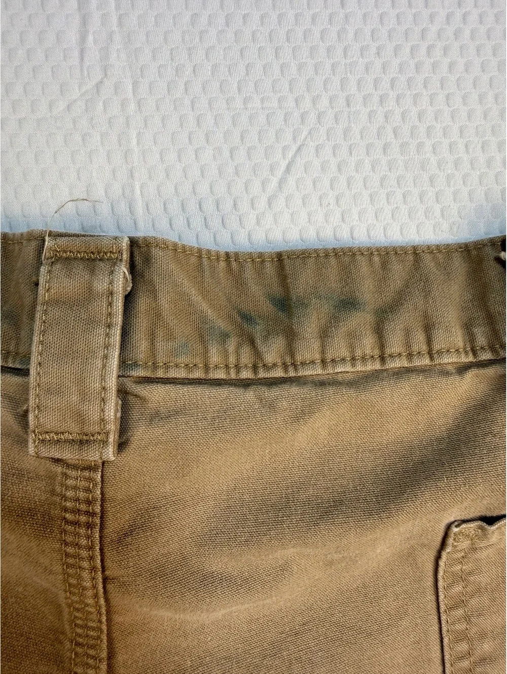 Carhartt B147 Men’s 46 Dark Khaki Canvas Utility Work Carpenter Shorts 10”